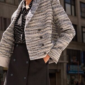 Chanel Tweed Blazer - Gray